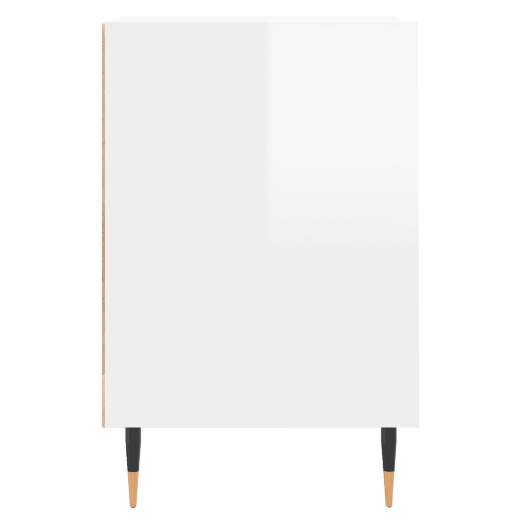 vidaXL Comodă TV, alb extralucios, 100x35x55 cm, lemn prelucrat