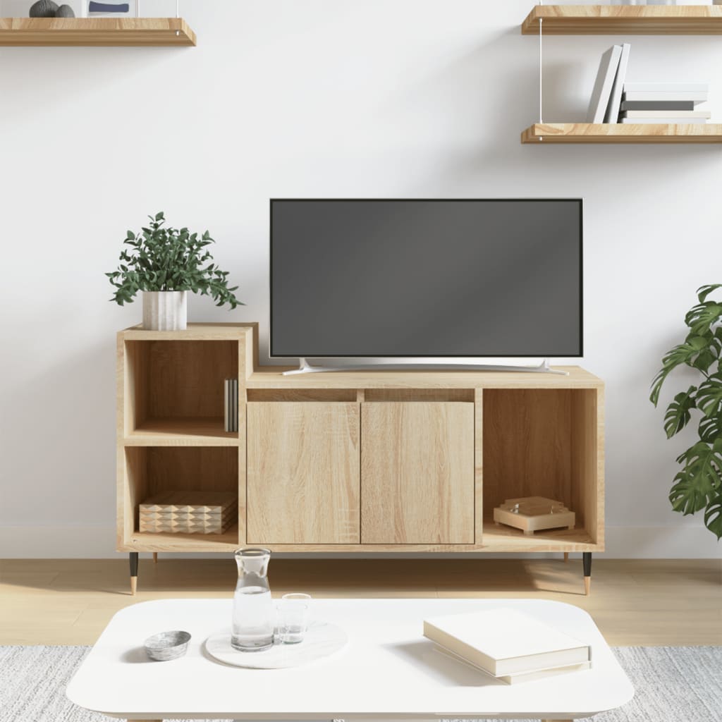 vidaXL Comodă TV, stejar sonoma, 100x35x55 cm, lemn prelucrat vidaXL Comodă TV, stejar sonoma, 100x35x55 cm, lemn prelucrat