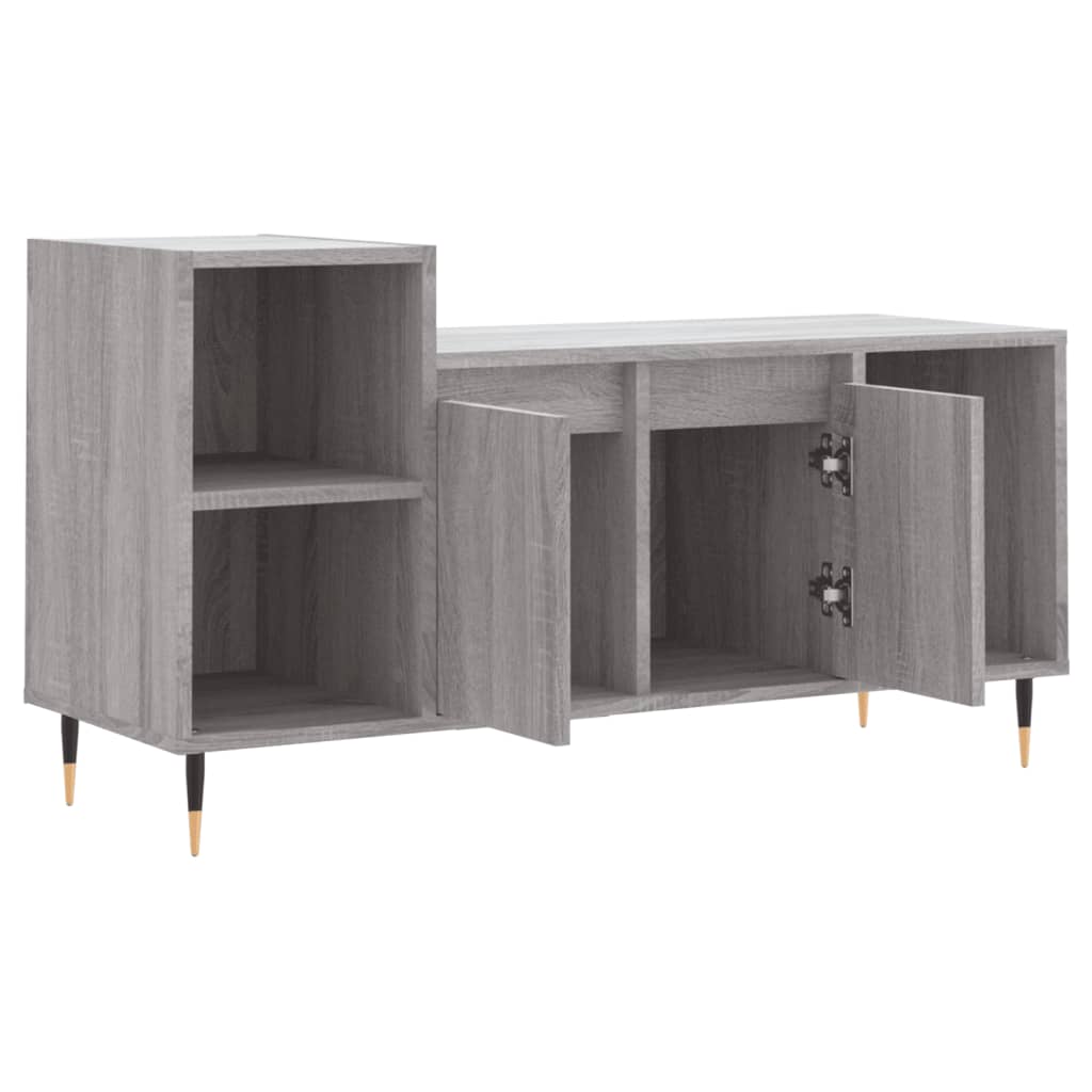 vidaXL Comodă TV, gri sonoma, 100x35x55 cm, lemn prelucrat vidaXL Comodă TV, gri sonoma, 100x35x55 cm, lemn prelucrat