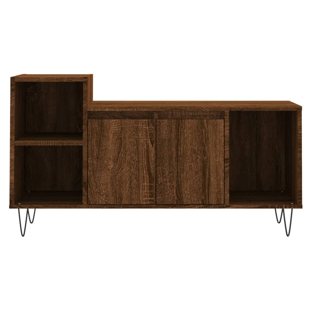 vidaXL Comodă TV, stejar maro, 100x35x55 cm, lemn prelucrat
