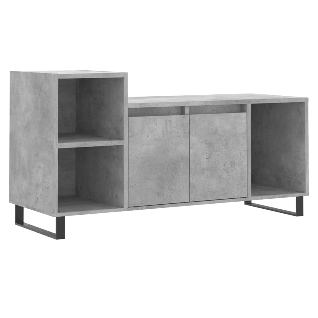 vidaXL Comodă TV, gri beton, 100x35x55 cm, lemn prelucrat vidaXL Comodă TV, gri beton, 100x35x55 cm, lemn prelucrat