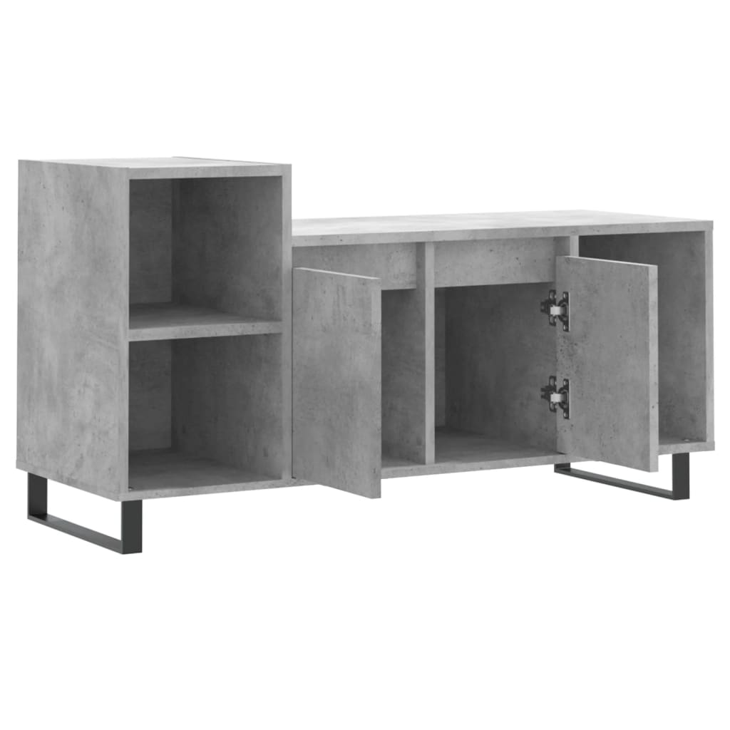 vidaXL Comodă TV, gri beton, 100x35x55 cm, lemn prelucrat vidaXL Comodă TV, gri beton, 100x35x55 cm, lemn prelucrat