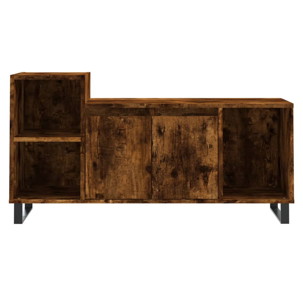 vidaXL Comodă TV, stejar fumuriu, 100x35x55 cm, lemn prelucrat vidaXL Comodă TV, stejar fumuriu, 100x35x55 cm, lemn prelucrat