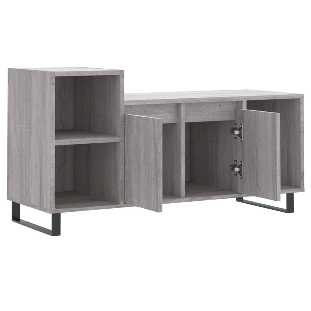 vidaXL Comodă TV, gri sonoma, 100x35x55 cm, lemn prelucrat vidaXL Comodă TV, gri sonoma, 100x35x55 cm, lemn prelucrat
