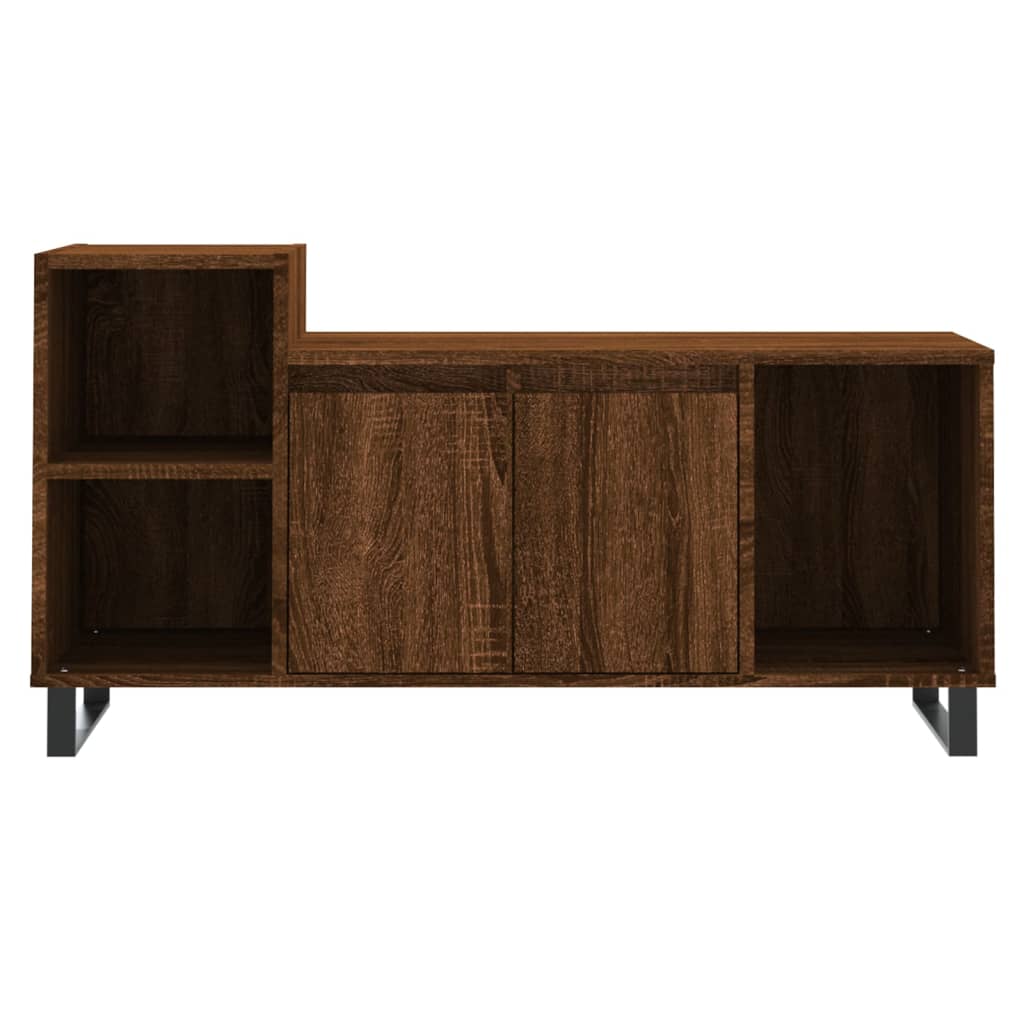 vidaXL Comodă TV, stejar maro, 100x35x55 cm, lemn prelucrat