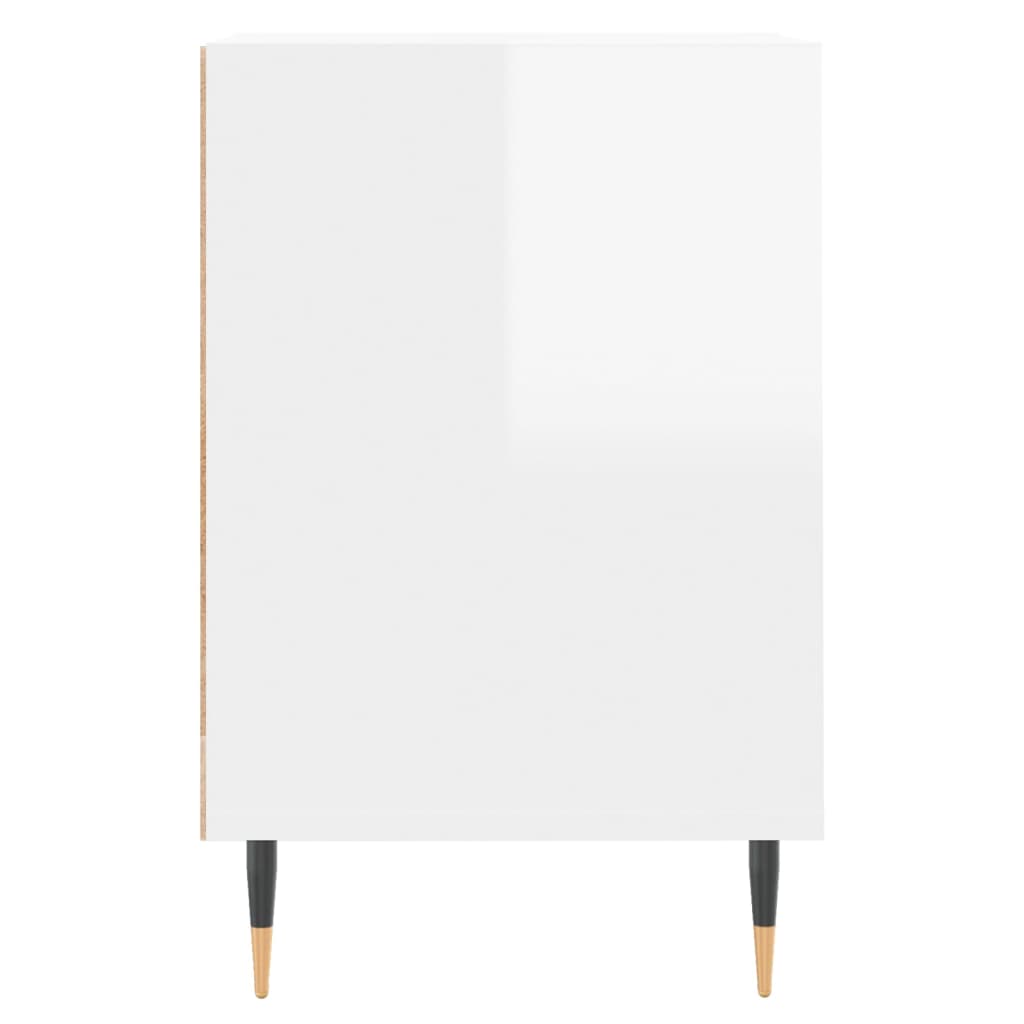 vidaXL Comodă TV, alb extralucios, 160x35x55 cm, lemn prelucrat