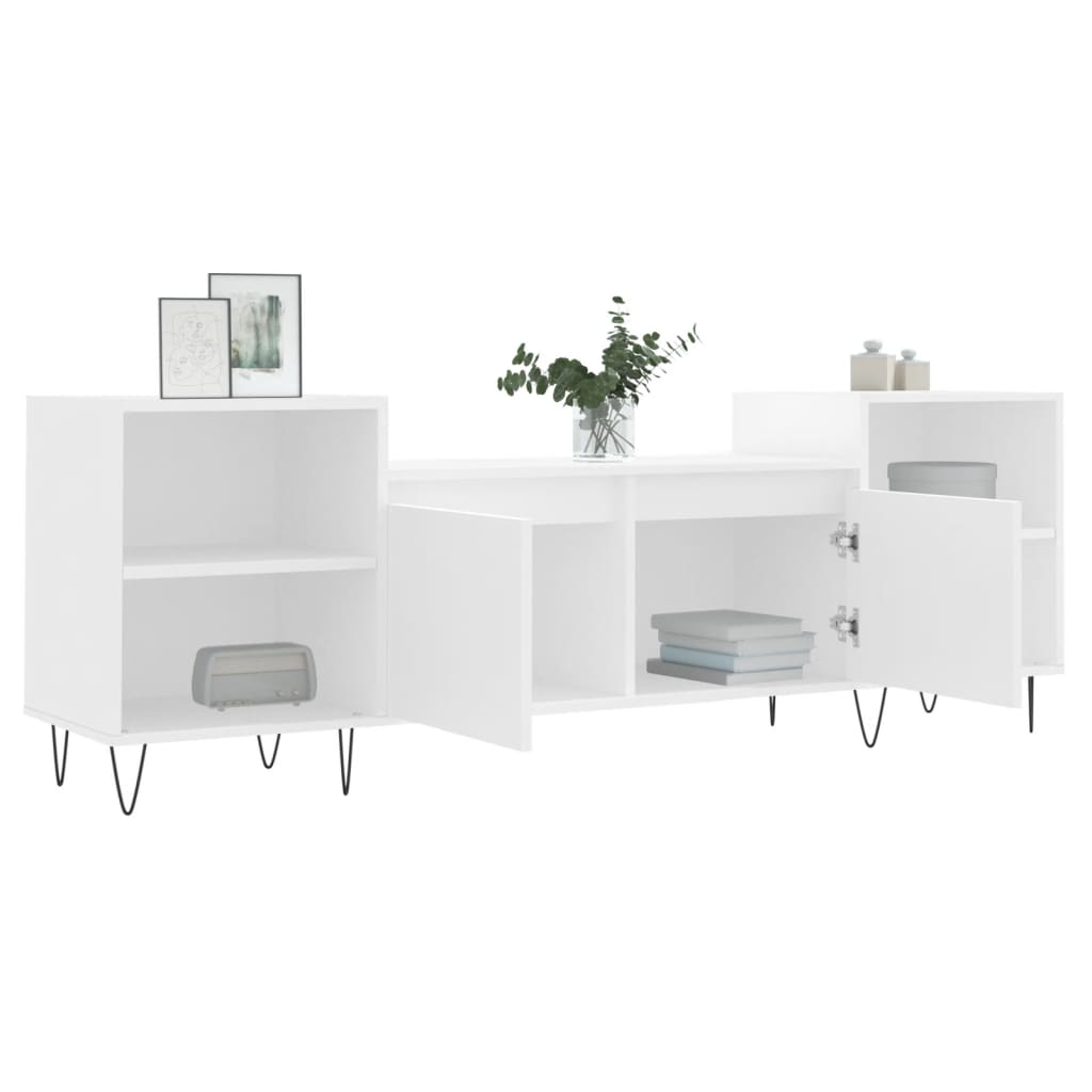 vidaXL Comodă TV, alb, 160x35x55 cm, lemn prelucrat vidaXL Comodă TV, alb, 160x35x55 cm, lemn prelucrat