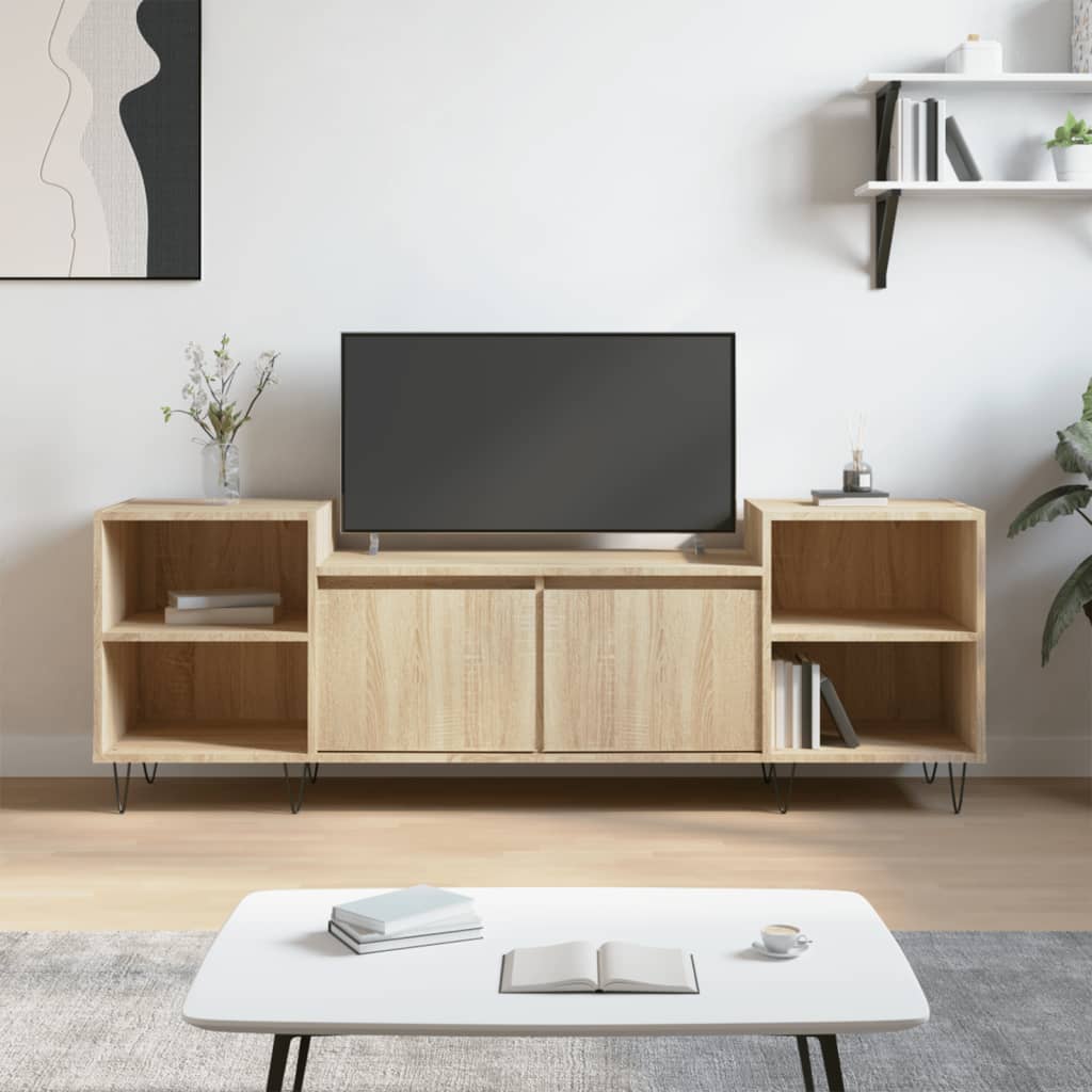 vidaXL Comodă TV, stejar sonoma, 160x35x55 cm, lemn prelucrat vidaXL Comodă TV, stejar sonoma, 160x35x55 cm, lemn prelucrat