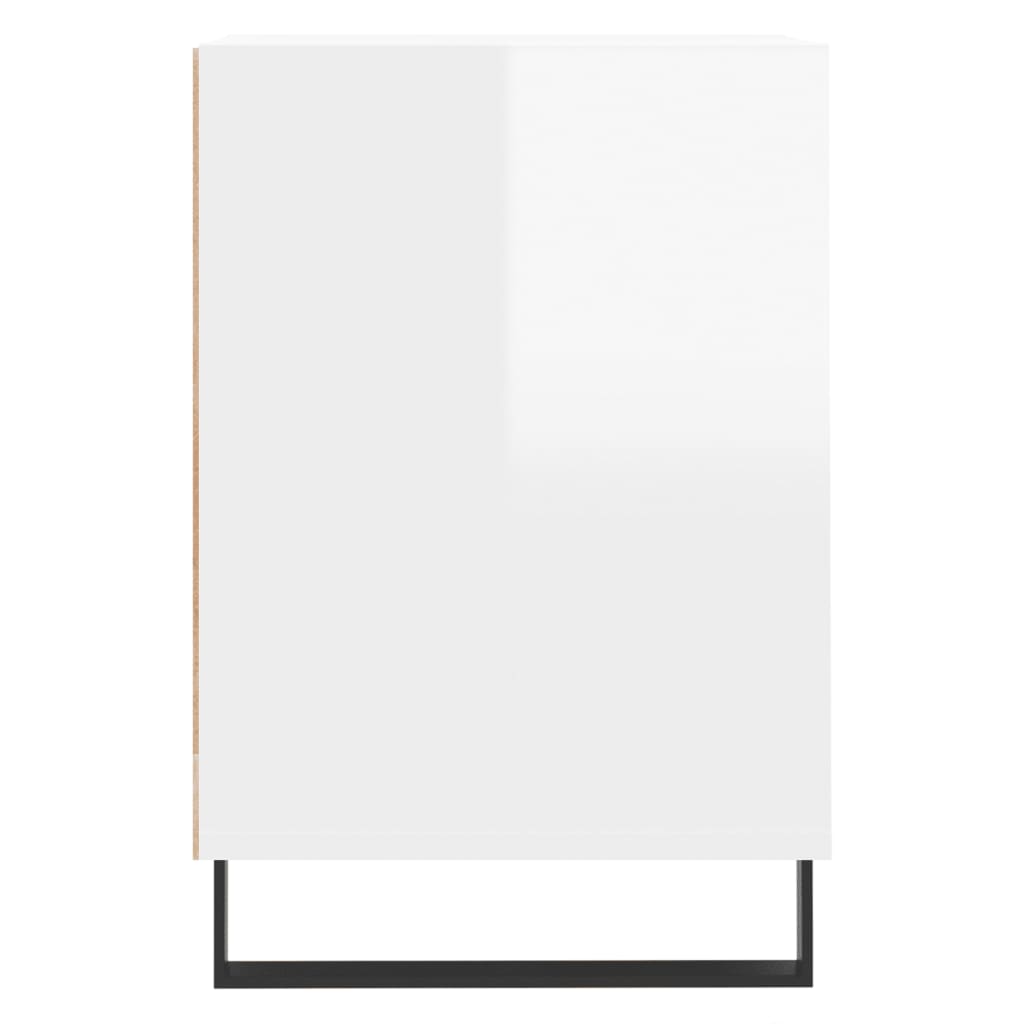 vidaXL Comodă TV, alb extralucios, 160x35x55 cm, lemn prelucrat