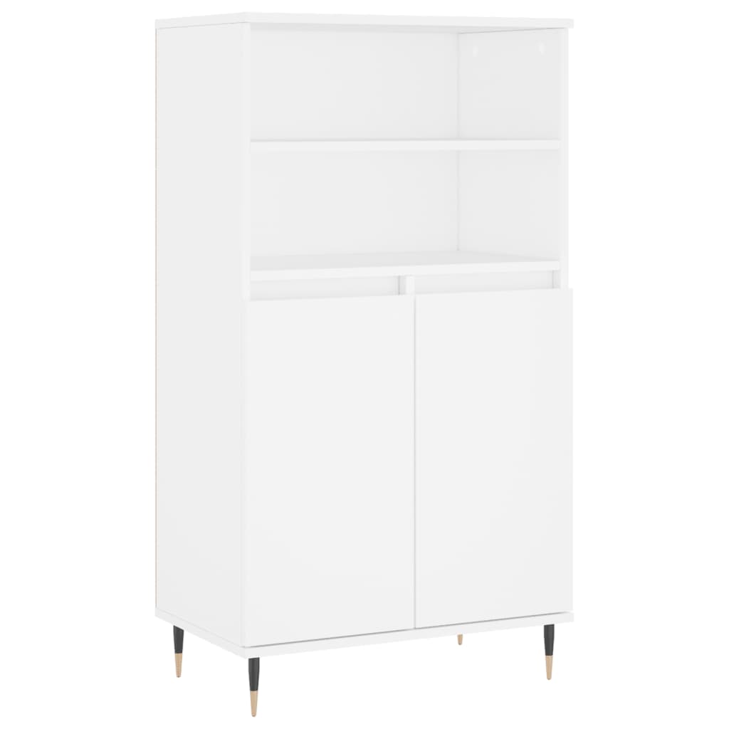 vidaXL Bufet înalt, alb, 60x36x110 cm, lemn prelucrat