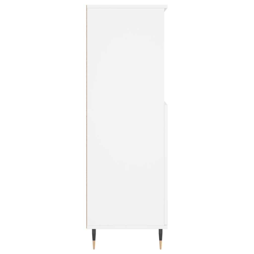vidaXL Bufet înalt, alb, 60x36x110 cm, lemn prelucrat