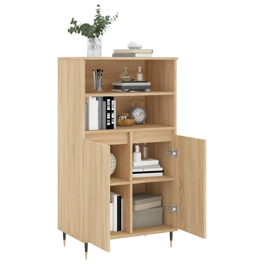 vidaXL Dulap înalt, stejar sonoma, 60x36x110 cm, lemn prelucrat