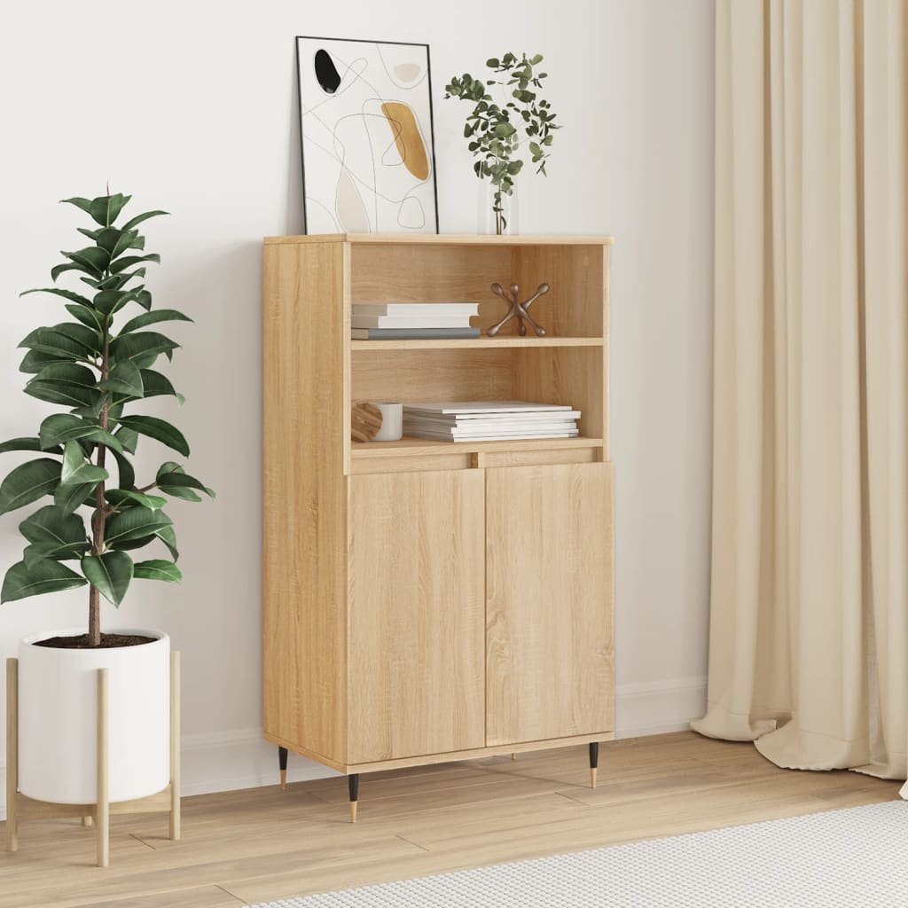 vidaXL Dulap înalt, stejar sonoma, 60x36x110 cm, lemn prelucrat