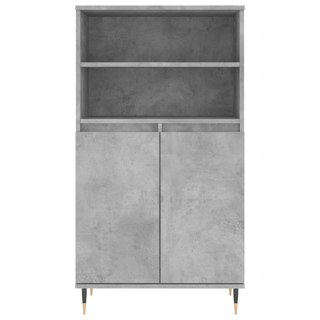 vidaXL Dulap înalt, gri beton, 60x36x110 cm, lemn compozit