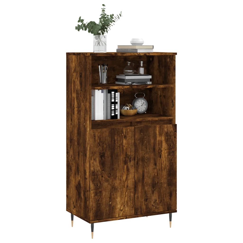 vidaXL Dulap înalt, stejar fumuriu, 60x36x110 cm, lemn prelucrat
