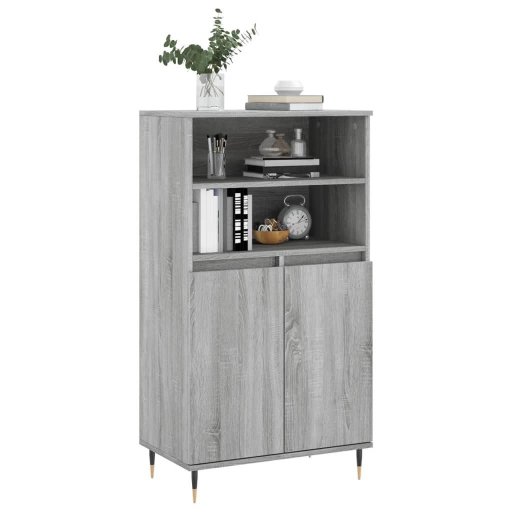 vidaXL Dulap înalt, gri sonoma, 60x36x110 cm, lemn prelucrat