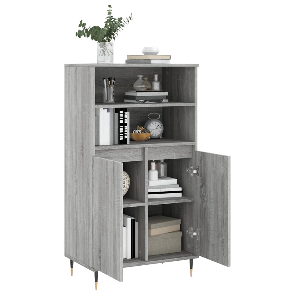 vidaXL Dulap înalt, gri sonoma, 60x36x110 cm, lemn prelucrat