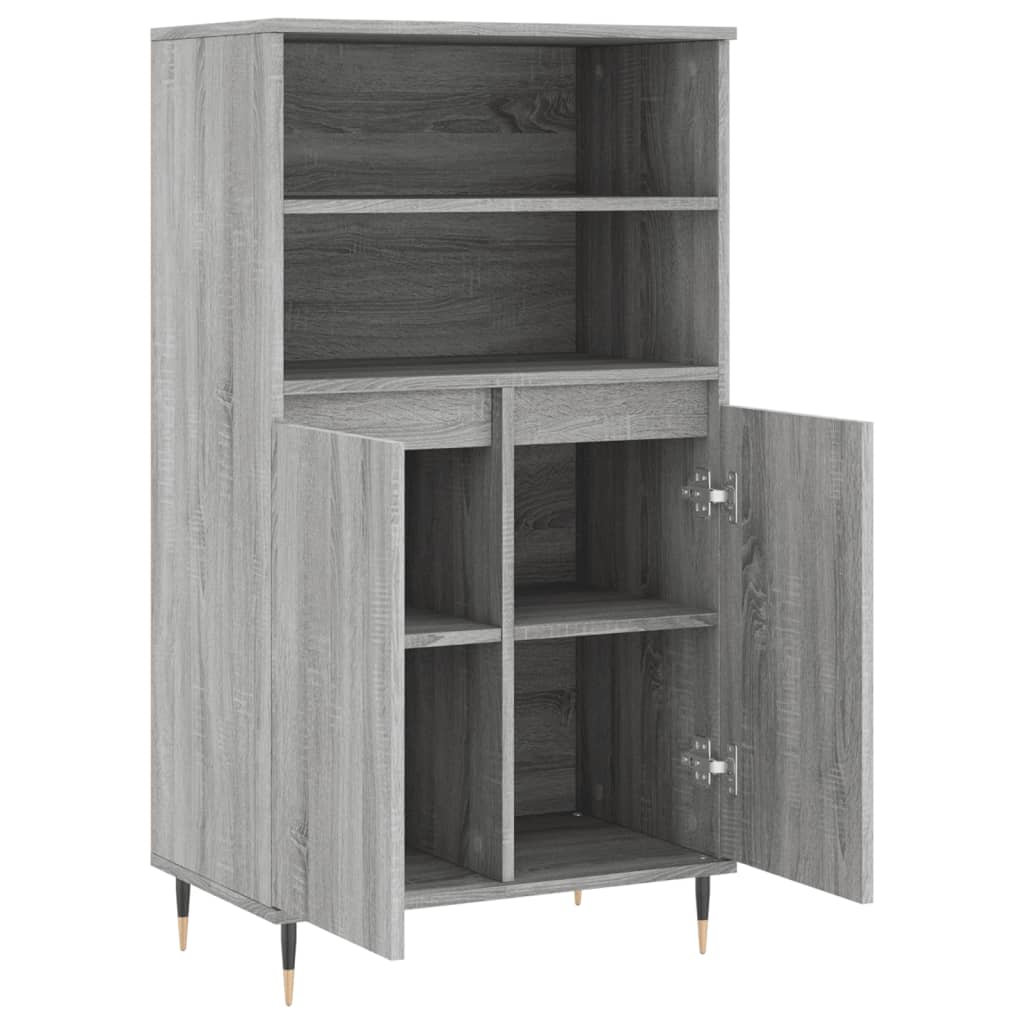 vidaXL Dulap înalt, gri sonoma, 60x36x110 cm, lemn prelucrat