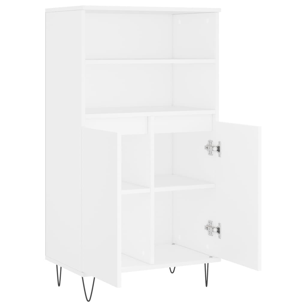 vidaXL Bufet înalt, alb, 60x36x110 cm, lemn prelucrat vidaXL Bufet înalt, alb, 60x36x110 cm, lemn prelucrat
