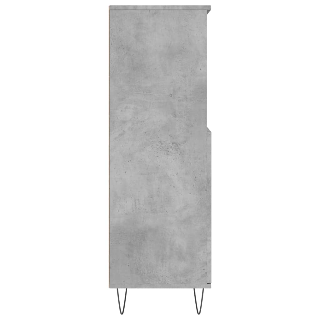 vidaXL Dulap înalt, gri beton, 60x36x110 cm, lemn compozit