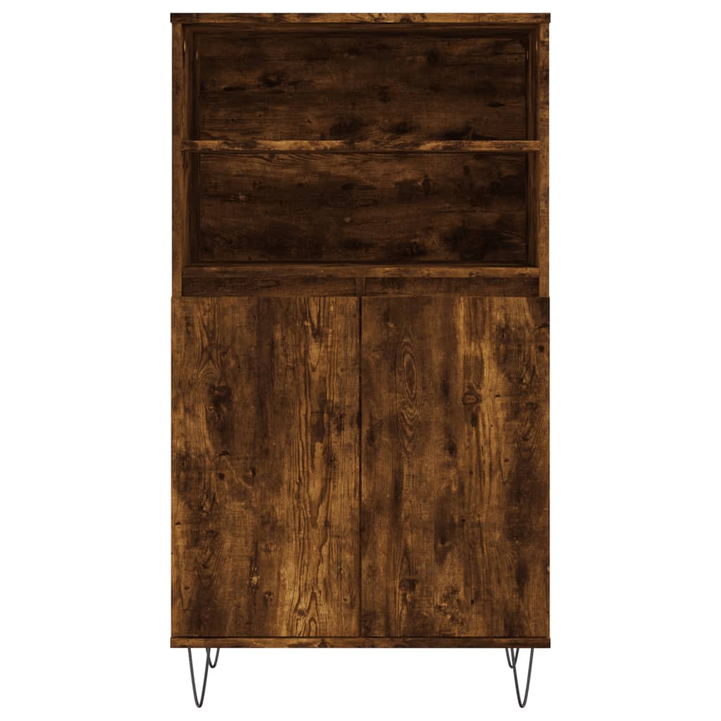 vidaXL Dulap înalt, stejar fumuriu, 60x36x110 cm, lemn prelucrat