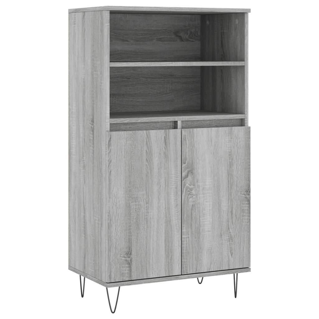 vidaXL Dulap înalt, gri sonoma, 60x36x110 cm, lemn prelucrat