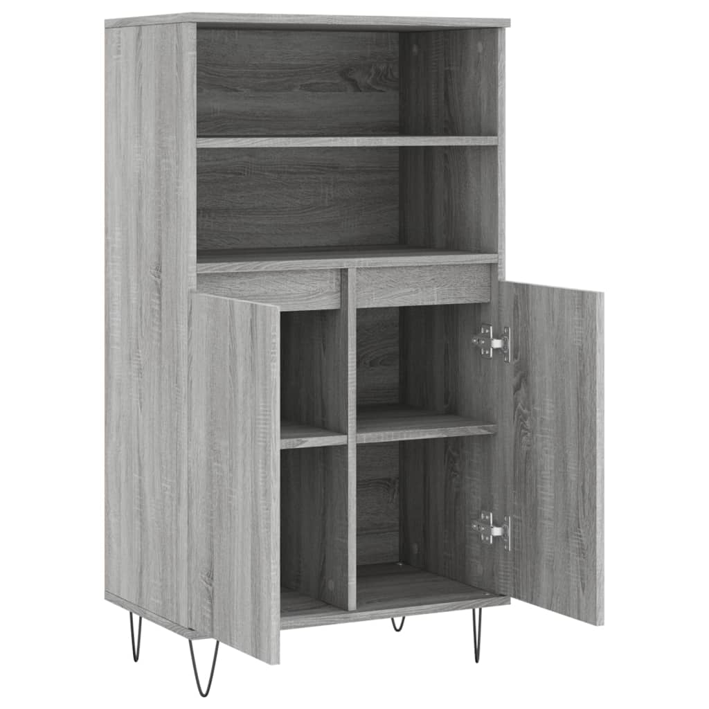 vidaXL Dulap înalt, gri sonoma, 60x36x110 cm, lemn prelucrat