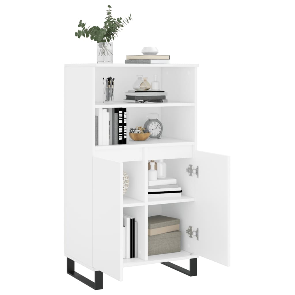 vidaXL Bufet înalt, alb, 60x36x110 cm, lemn prelucrat vidaXL Bufet înalt, alb, 60x36x110 cm, lemn prelucrat
