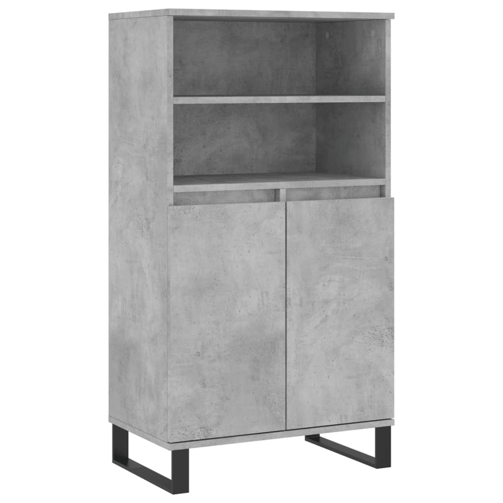 vidaXL Dulap înalt, gri beton, 60x36x110 cm, lemn compozit