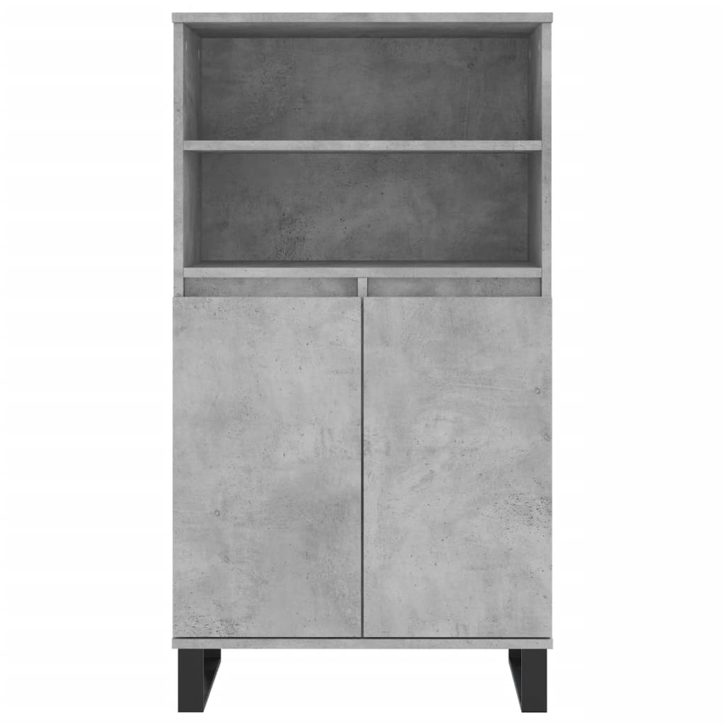 vidaXL Dulap înalt, gri beton, 60x36x110 cm, lemn compozit