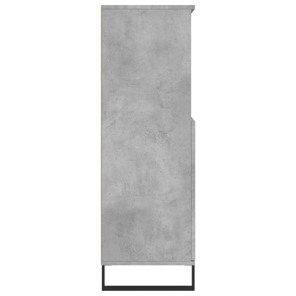 vidaXL Dulap înalt, gri beton, 60x36x110 cm, lemn compozit