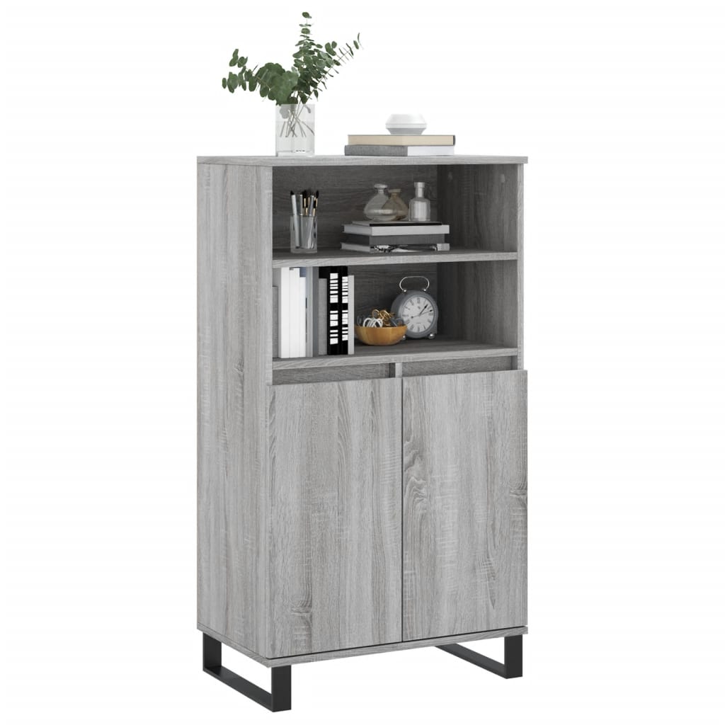 vidaXL Dulap înalt, gri sonoma, 60x36x110 cm, lemn prelucrat