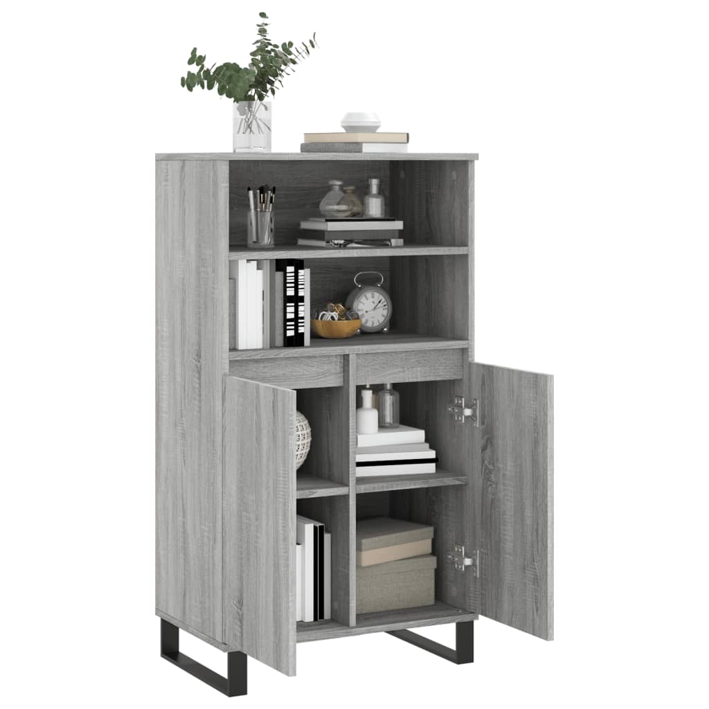 vidaXL Dulap înalt, gri sonoma, 60x36x110 cm, lemn prelucrat