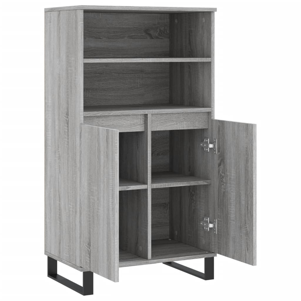 vidaXL Dulap înalt, gri sonoma, 60x36x110 cm, lemn prelucrat