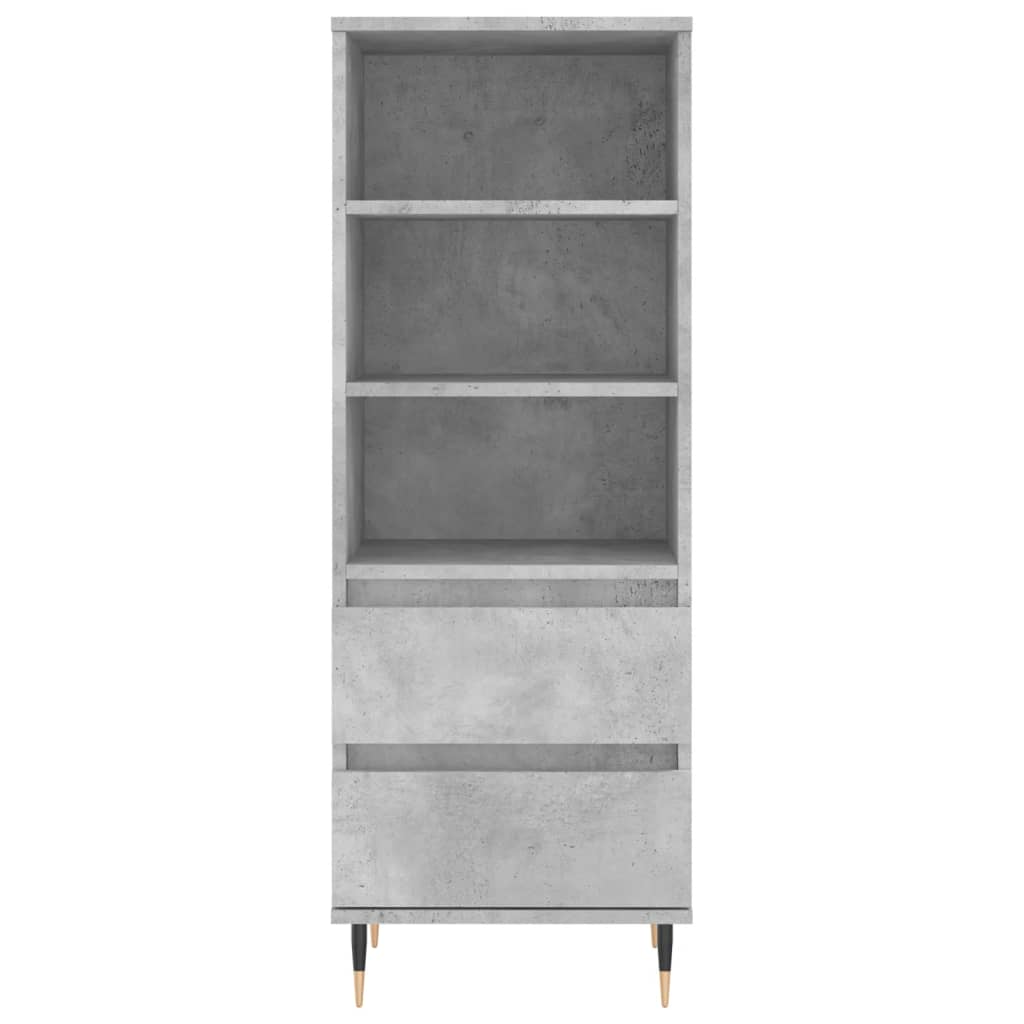 vidaXL Dulap înalt, gri beton, 40x36x110 cm, lemn compozit