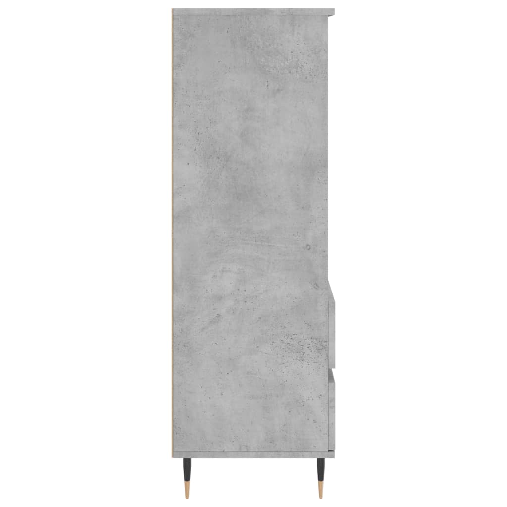 vidaXL Dulap înalt, gri beton, 40x36x110 cm, lemn compozit