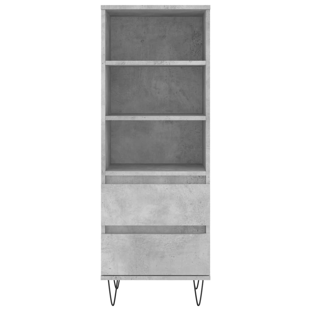 vidaXL Dulap înalt, gri beton, 40x36x110 cm, lemn compozit