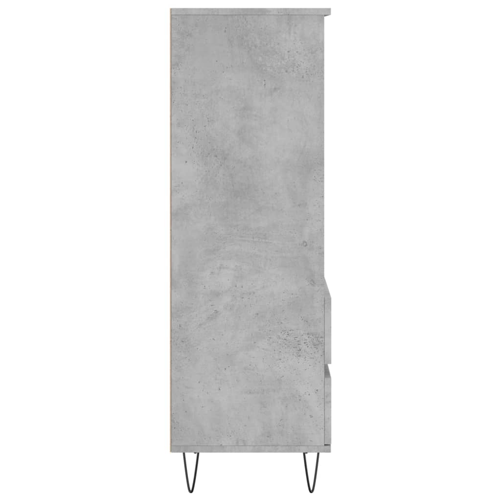 vidaXL Dulap înalt, gri beton, 40x36x110 cm, lemn compozit