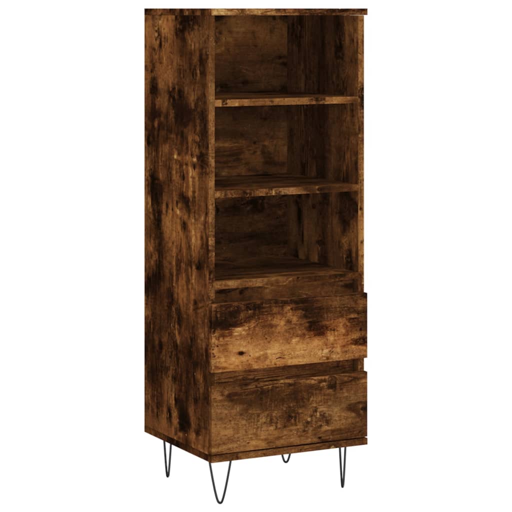 vidaXL Dulap înalt, stejar fumuriu, 40x36x110 cm, lemn compozit vidaXL Dulap înalt, stejar fumuriu, 40x36x110 cm, lemn compozit