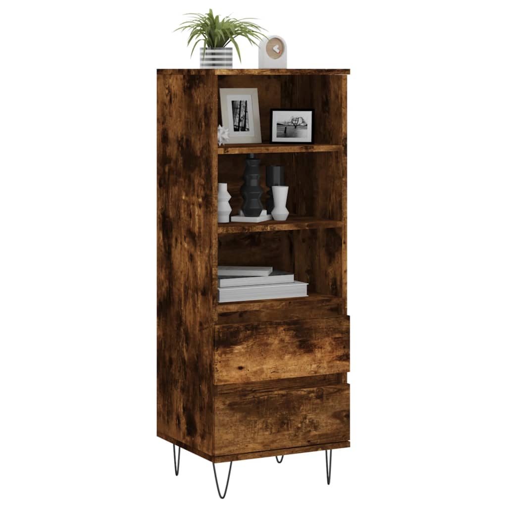 vidaXL Dulap înalt, stejar fumuriu, 40x36x110 cm, lemn compozit vidaXL Dulap înalt, stejar fumuriu, 40x36x110 cm, lemn compozit