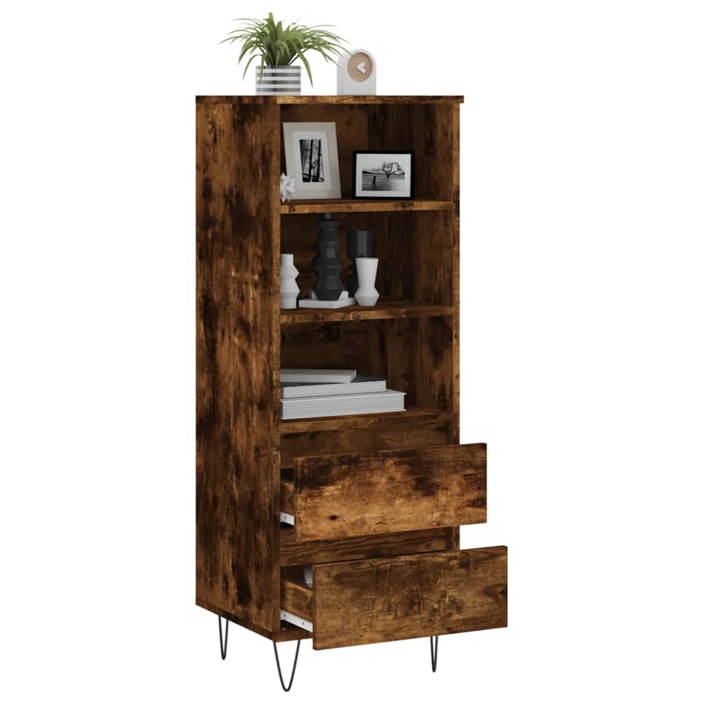 vidaXL Dulap înalt, stejar fumuriu, 40x36x110 cm, lemn compozit vidaXL Dulap înalt, stejar fumuriu, 40x36x110 cm, lemn compozit
