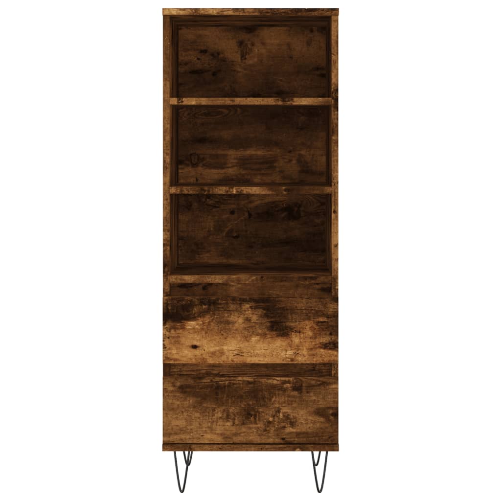 vidaXL Dulap înalt, stejar fumuriu, 40x36x110 cm, lemn compozit vidaXL Dulap înalt, stejar fumuriu, 40x36x110 cm, lemn compozit
