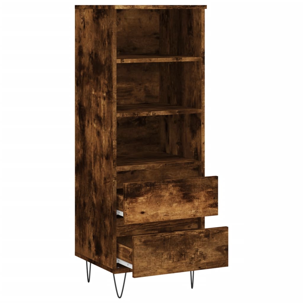 vidaXL Dulap înalt, stejar fumuriu, 40x36x110 cm, lemn compozit vidaXL Dulap înalt, stejar fumuriu, 40x36x110 cm, lemn compozit