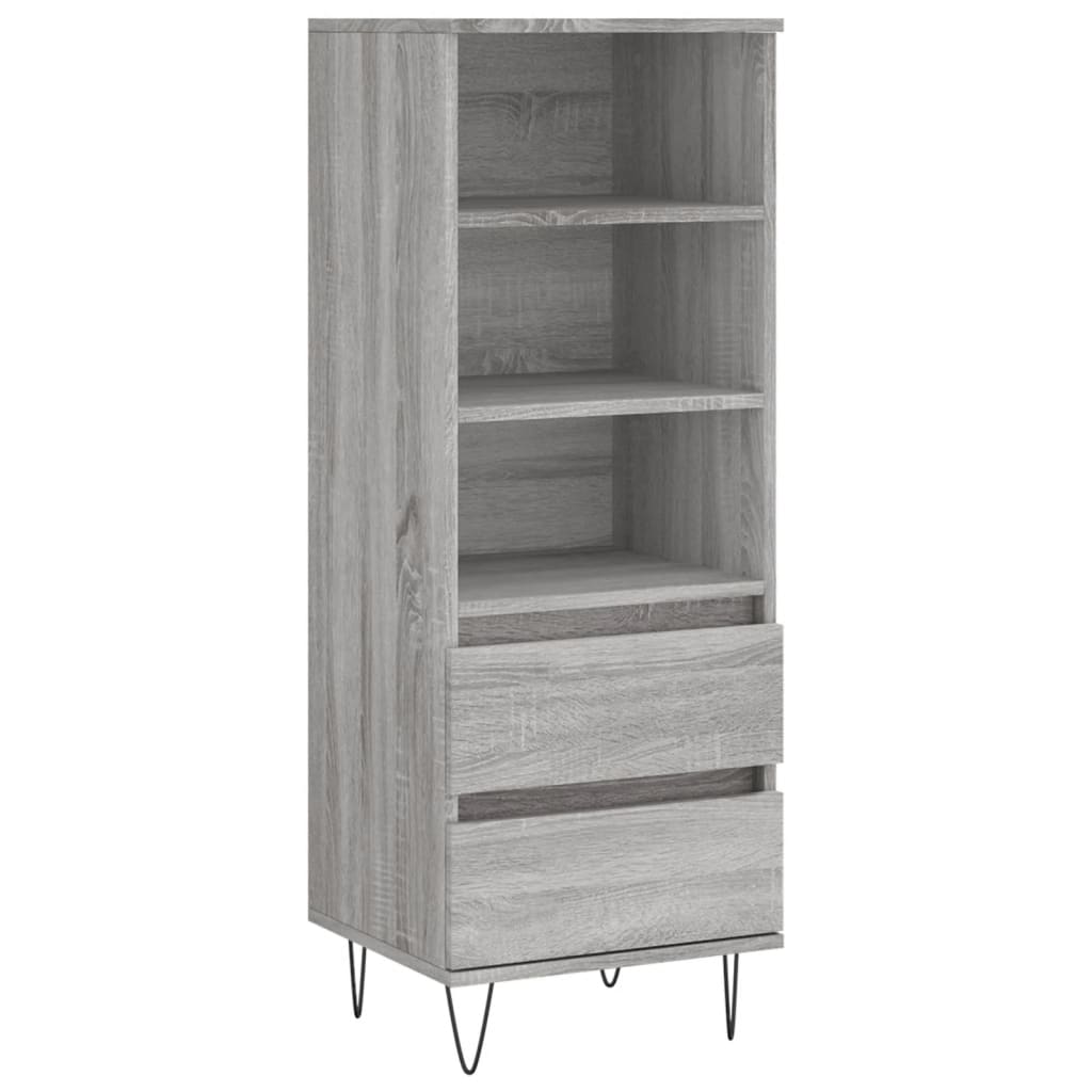 vidaXL Dulap înalt, gri sonoma, 40x36x110 cm, lemn prelucrat