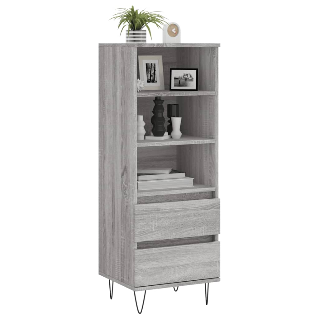 vidaXL Dulap înalt, gri sonoma, 40x36x110 cm, lemn prelucrat