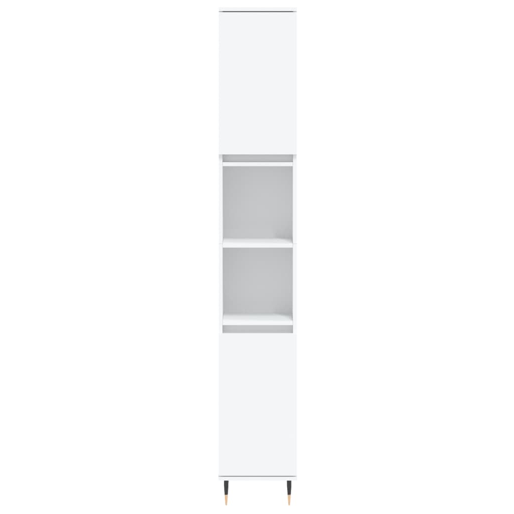 vidaXL Dulap de baie, alb, 30x30x190 cm, lemn prelucrat