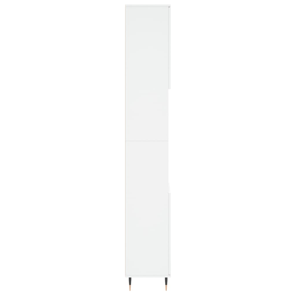 vidaXL Dulap de baie, alb, 30x30x190 cm, lemn prelucrat