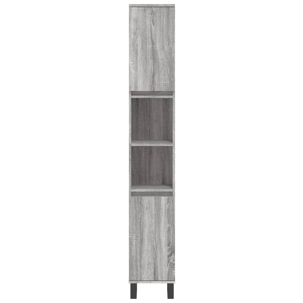 vidaXL Dulap de baie, gri sonoma, 30x30x190 cm, lemn prelucrat vidaXL Dulap de baie, gri sonoma, 30x30x190 cm, lemn prelucrat