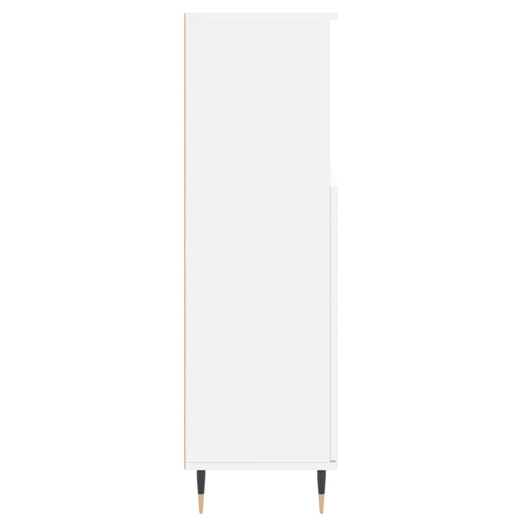 vidaXL Dulap de baie, alb, 30x30x100 cm, lemn prelucrat
