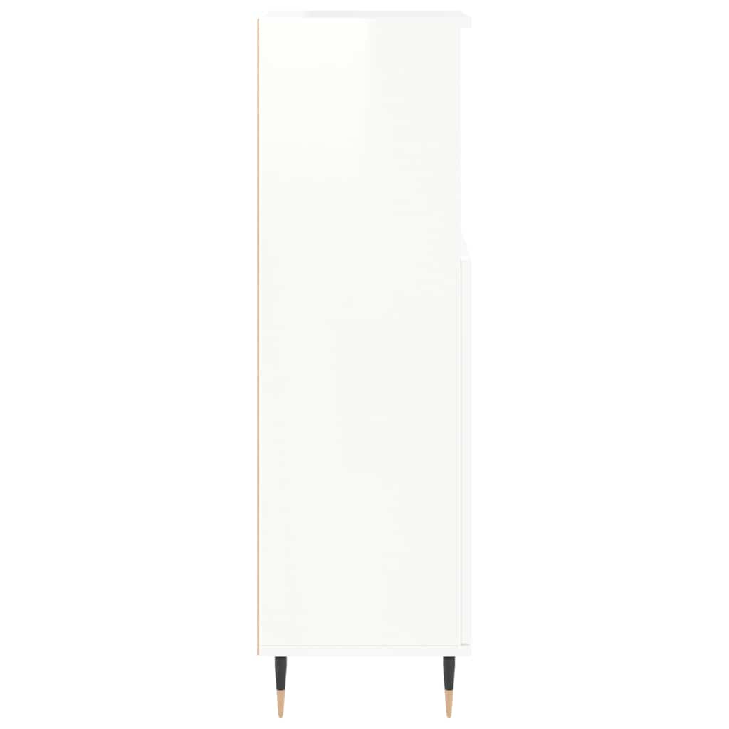 vidaXL Dulap de baie, alb extralucios, 30x30x100 cm, lemn prelucrat vidaXL Dulap de baie, alb extralucios, 30x30x100 cm, lemn prelucrat